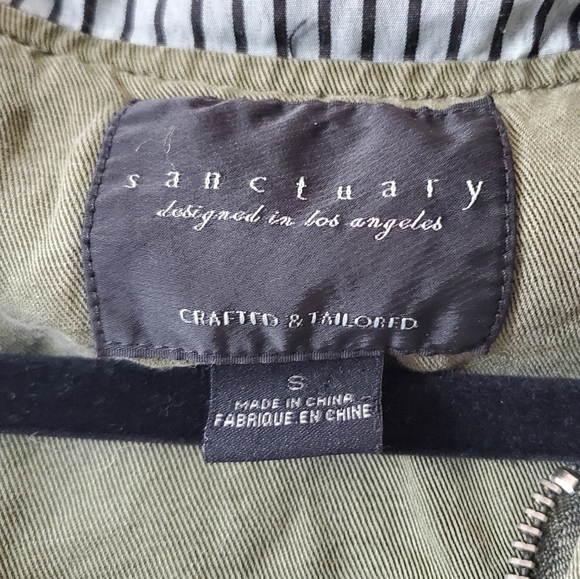 SANCTUARY Green Cargo Coat Size Small - Picture 2 of 6
